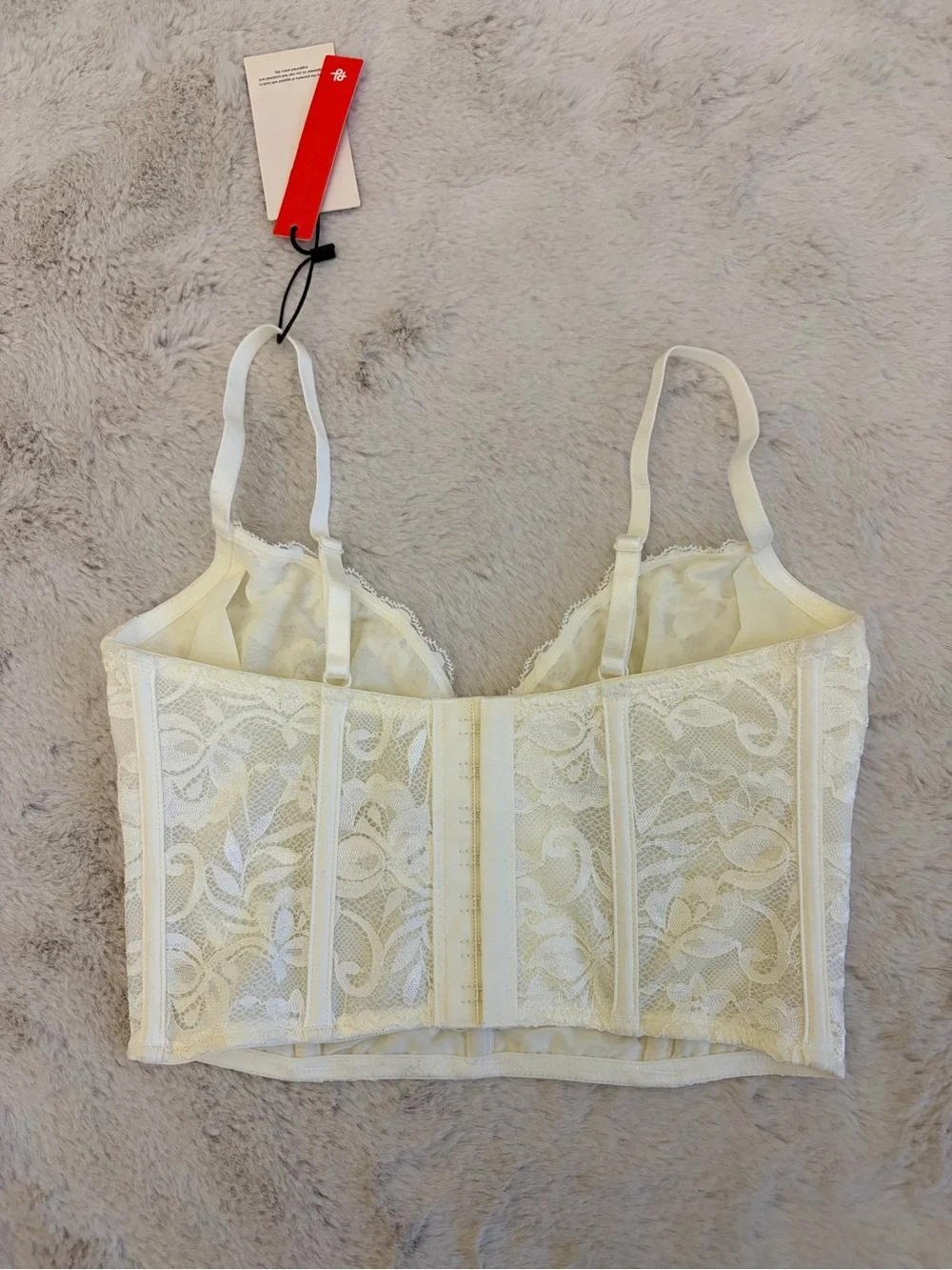 NWT Popilush Lace Longline Underwire Bralette Corset Top Shapewear Bustier XS